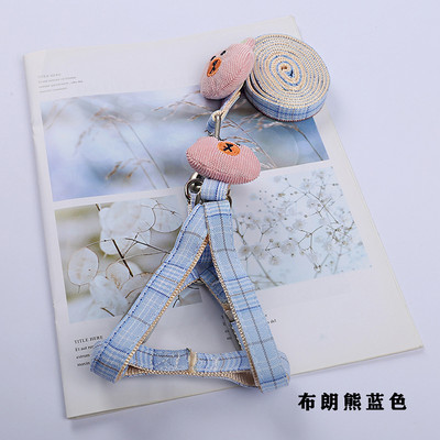 Γελοιογραφία και σετ λουριών λουριών με λουρί για σκύλους, χαριτωμένο σκωτσέζικο στυλ, ρυθμιζόμενο κουτάβι με κολάρο στήθους Perro αναπνεύσιμο άνετο