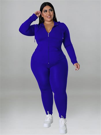 Wmstar Plus Size Two Piece Outfits Γυναικείες κουκούλες Φούτερ Κολάν Παντελόνια Σετ Στερεά Stretch που ταιριάζουν Χονδρική Dropshipping Νέο