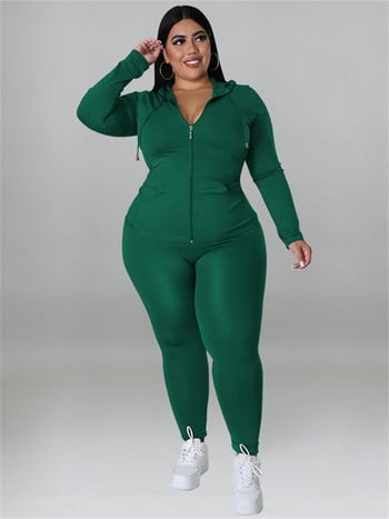 Wmstar Plus Size Two Piece Outfits Γυναικείες κουκούλες Φούτερ Κολάν Παντελόνια Σετ Στερεά Stretch που ταιριάζουν Χονδρική Dropshipping Νέο