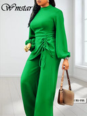 Wmstar Plus Size Salopetă Femei Ocazional Ținute de toamnă Nou stil Solid Office Lady Bandage Fashion XL-5XL Dropshipping cu ridicata