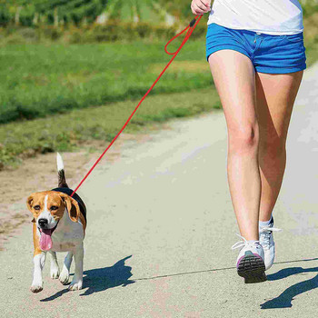 POPETPOP Каишка за обучение на кучета Разхождащо се кученце Найлоново въже Доставки за домашни любимци (червено)