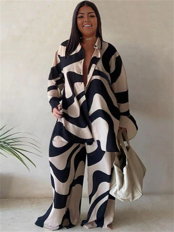 Wmstar kaheosaline naiste komplekt S-5XL vabaajaprinteriga pika topi ja pükste komplektid sügisriided rõivad, sobivad ülikonnad, hulgimüük