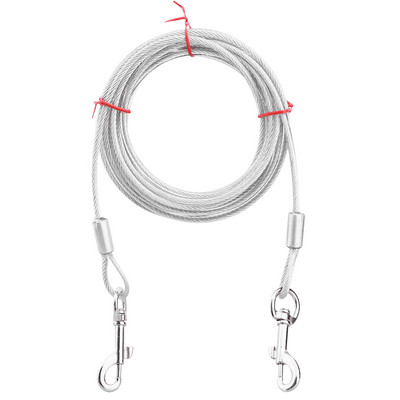 Cablu de prindere pentru câini, de 3 m, pentru câini de până la 100 de lbs. Cablu de legare pentru animale de companie, pentru utilizare grea, accesorii pentru camping pentru câini.