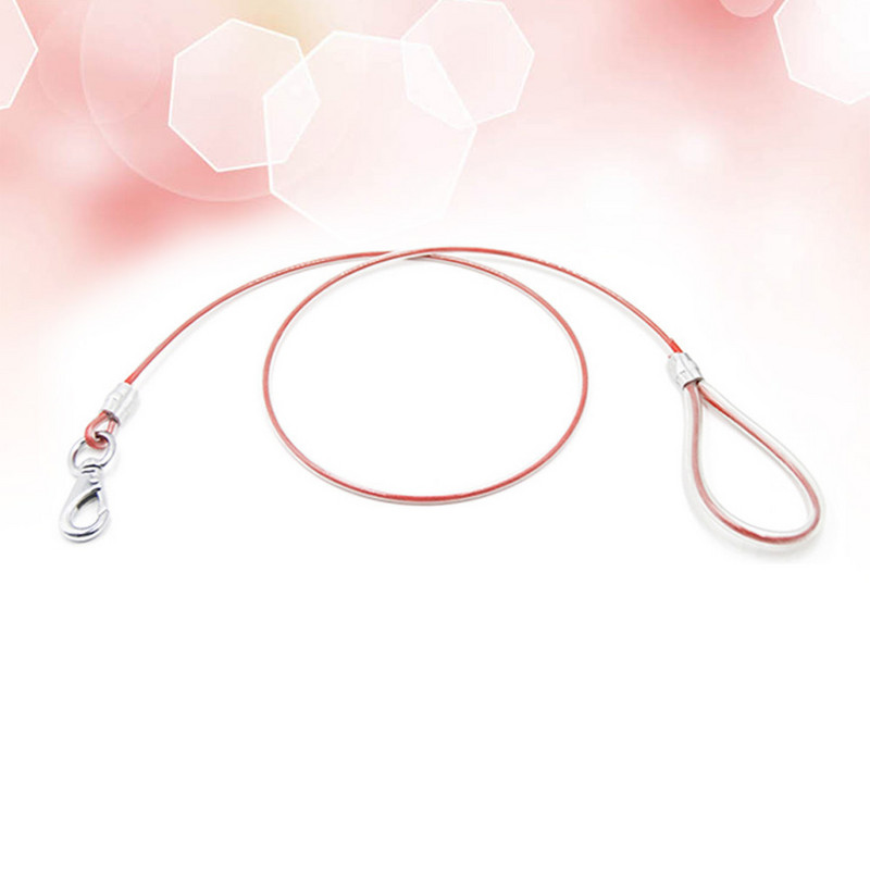 Ατσάλινο σύρμα Chew Proof Dog Leash Trainner Lead Pet Runner για μεγάλους σκύλους 06 x 120cm (Λευκό)