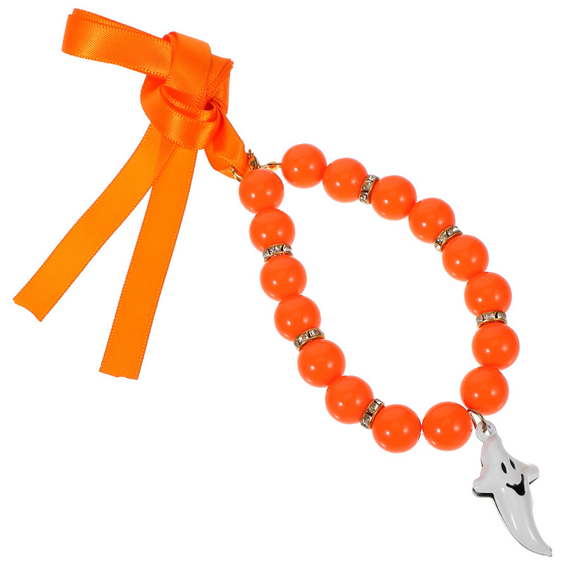 Guler pentru animale de companie Bijuterii de Halloween Cățeluș cu margele Gât de câine Decor Colier Mărgele de rășină Mic