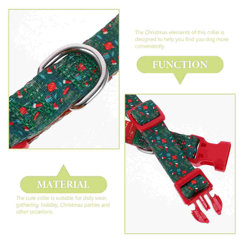 Guler elegant pentru caine Guler confortabil pentru caine Decor pentru gatul catelului Guler de Craciun