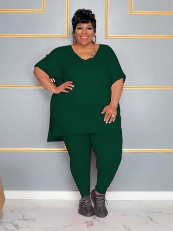 Wmstar Plus Size Two Piece Σετ Γυναικεία Ρούχα Μακριά Κολάν ασορτί κοστούμι Μασίφ casual outfits Χονδρική Dropshipping 2023