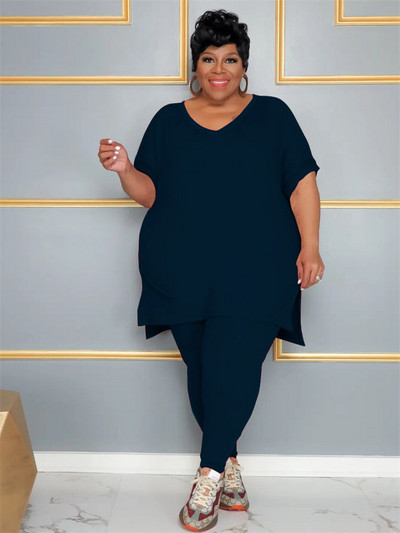 Wmstar Plus-suuruses kaheosalised komplektid Naiste riided, pikad säärised, sobivad ülikonnad, vabaaja rõivad, hulgimüük 2023. aasta