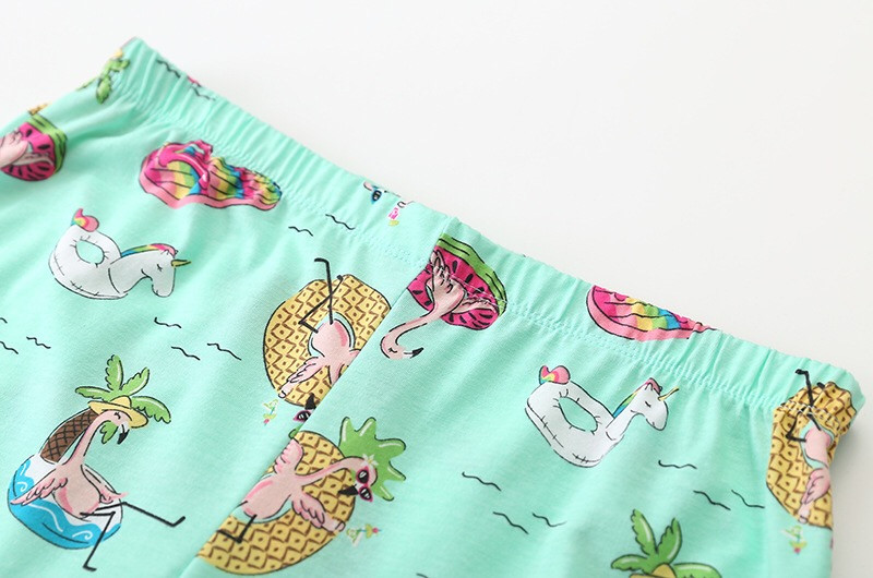 Nagy méretű kötött pamut rövid ujjú pizsama női V-nyakú karikatúra női pizsama szett Pijama Mujer női hálóruha S-XXXL méret