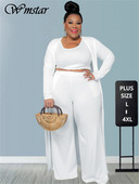 Ținute de mărime Plus 3 piese Trening Femei Palton Vsest Pantaloni Seturi Mâneci lungi Toamna Moda Steetwear 2022 En-gros Dropshipping