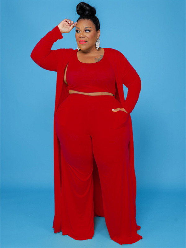 Suures suuruses 3-osalised rõivad, naiste mantel Vsest pükste komplektid, pikkade varrukatega sügismood Steetwear 2022 hulgimüük