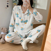 Puhast puuvillast marli rõivad, ülikonnad rasedatele naistele, pidžaamakomplekt, puuvillane suvine sügisene sünnitusjärgne pidžaama koduriided
