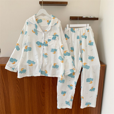 Puhast puuvillast marli rõivad, ülikonnad rasedatele naistele, pidžaamakomplekt, puuvillane suvine sügisene sünnitusjärgne pidžaama koduriided