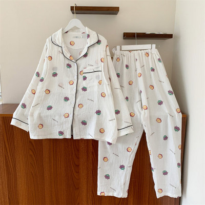 Puhast puuvillast marli rõivad, ülikonnad rasedatele naistele, pidžaamakomplekt, puuvillane suvine sügisene sünnitusjärgne pidžaama koduriided