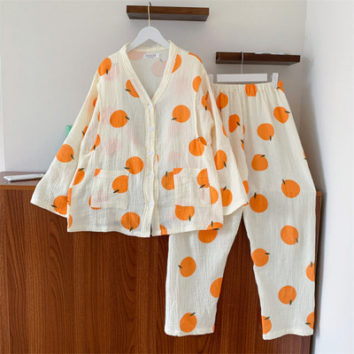 Puhast puuvillast marli rõivad, ülikonnad rasedatele naistele, pidžaamakomplekt, puuvillane suvine sügisene sünnitusjärgne pidžaama koduriided