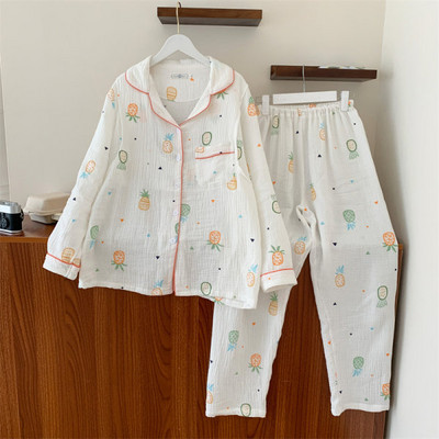 Puhast puuvillast marli rõivad, ülikonnad rasedatele naistele, pidžaamakomplekt, puuvillane suvine sügisene sünnitusjärgne pidžaama koduriided