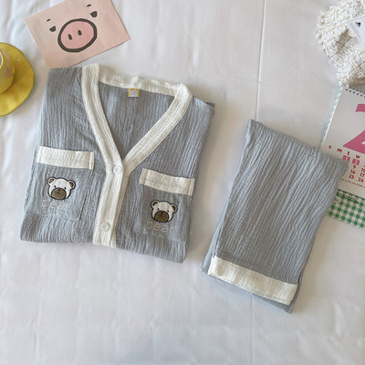 Puhast puuvillast marli rõivad, ülikonnad rasedatele naistele, pidžaamakomplekt, puuvillane suvine sügisene sünnitusjärgne pidžaama koduriided