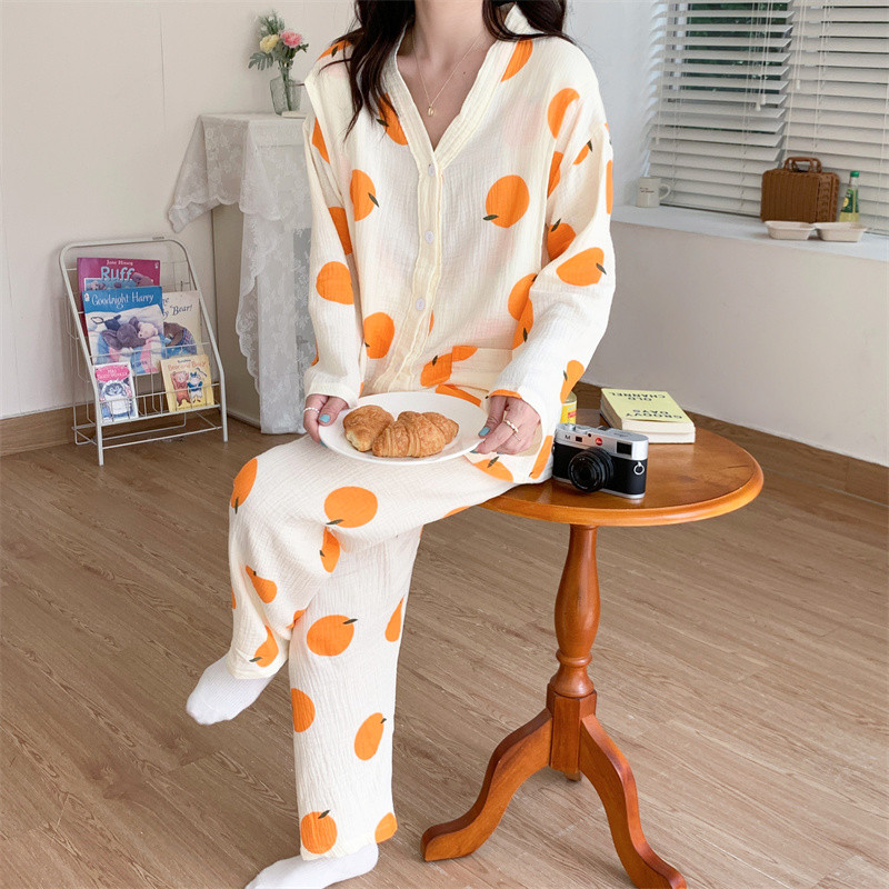 Puhast puuvillast marli rõivad, ülikonnad rasedatele naistele, pidžaamakomplekt, puuvillane suvine sügisene sünnitusjärgne pidžaama koduriided