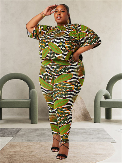 Wmstar ținute din două piese pentru femei Îmbrăcăminte de vară imprimeu cu mânecă scurtă top casual și pantaloni Set nou asortat, Dropshipping cu ridicata