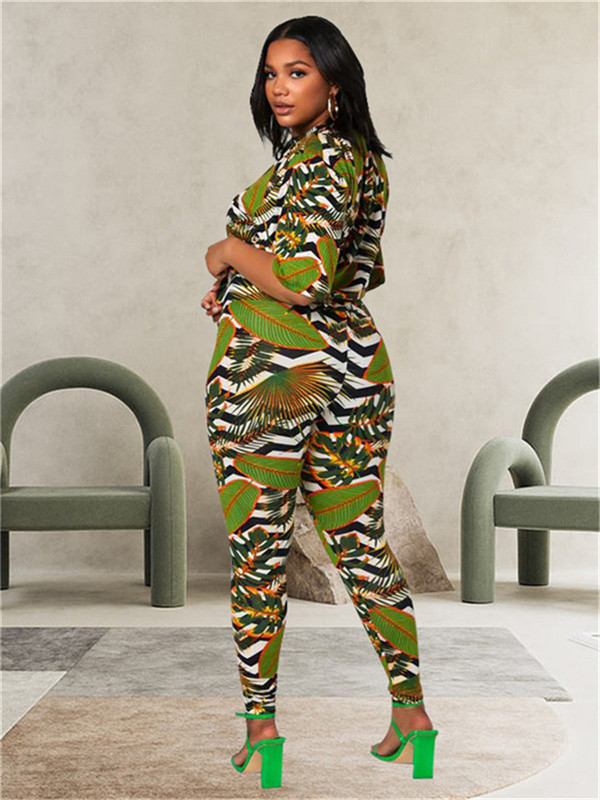 Wmstar ținute din două piese pentru femei Îmbrăcăminte de vară imprimeu cu mânecă scurtă top casual și pantaloni Set nou asortat, Dropshipping cu ridicata