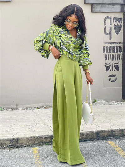 Wmstar Σετ δύο τεμαχίων Γυναικεία V λαιμόκοψη Σετ παντελόνια με ντραπέ που ταιριάζουν Γυναικεία ρούχα φθινοπώρου χονδρικής Dropshipping με ζώνη