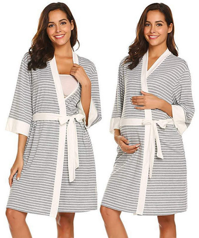 Πιτζάμες εγκυμοσύνης από καθαρό βαμβάκι Λεπτά ρούχα για το σπίτι μετά τον τοκετό Χρώμα Νοσηλευτικά Φορέματα Θηλασμού Νέα ρούχα για έγκυες γυναίκες