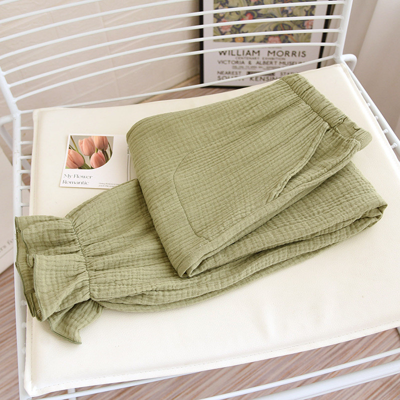 Άνοιξη και καλοκαίρι 2023 νέο ιαπωνικό γυναικείο παντελόνι για το σπίτι παντελόνι 100% βαμβακερό χρώμα πιτζάμες λεπτό φαρδύ παντελόνι παντελόνι πιτζάμα