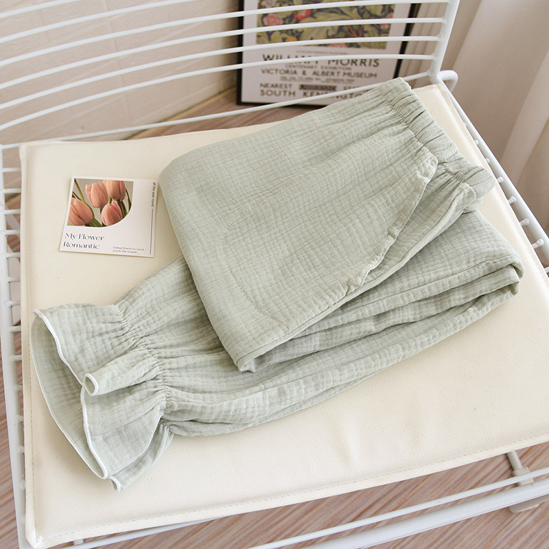 Άνοιξη και καλοκαίρι 2023 νέο ιαπωνικό γυναικείο παντελόνι για το σπίτι παντελόνι 100% βαμβακερό χρώμα πιτζάμες λεπτό φαρδύ παντελόνι παντελόνι πιτζάμα