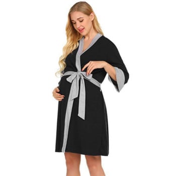 Дрехи за бременни жени Пижами за бременни Тънки следродилни домашни дрехи Рокля за кърмене Дълга тениска