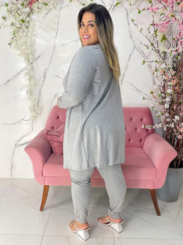 Wmstar Plus Size 3 Piece Outfits Γυναικεία παλτό Vsest Παντελόνια Σετ μακρυμάνικα Φθινοπωρινή μόδα Steetwear Χονδρική Dropshipping
