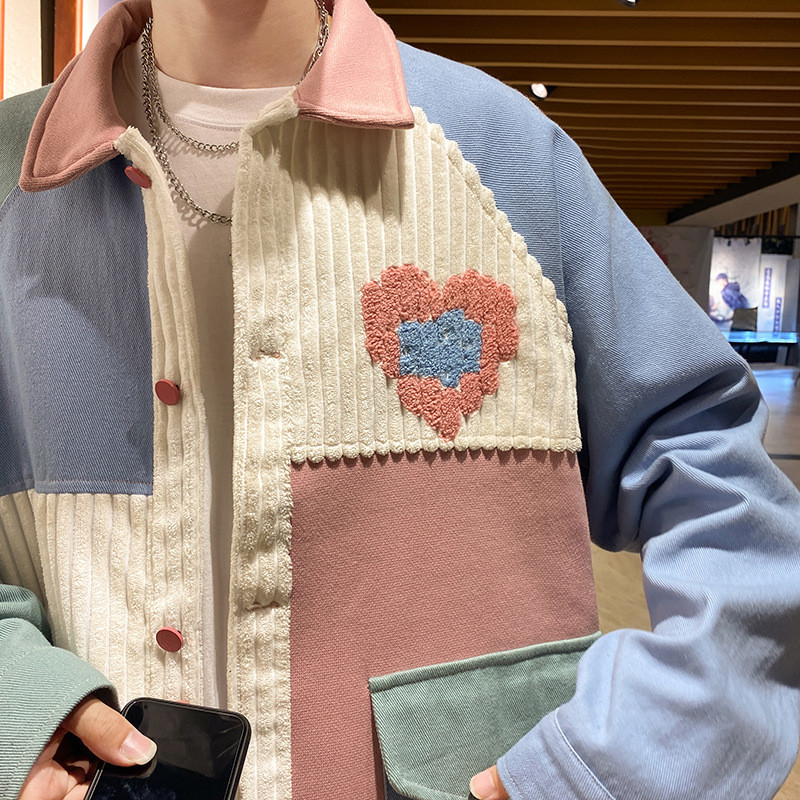 Jachetă de denim vintage de primăvară și toamnă pentru bărbați