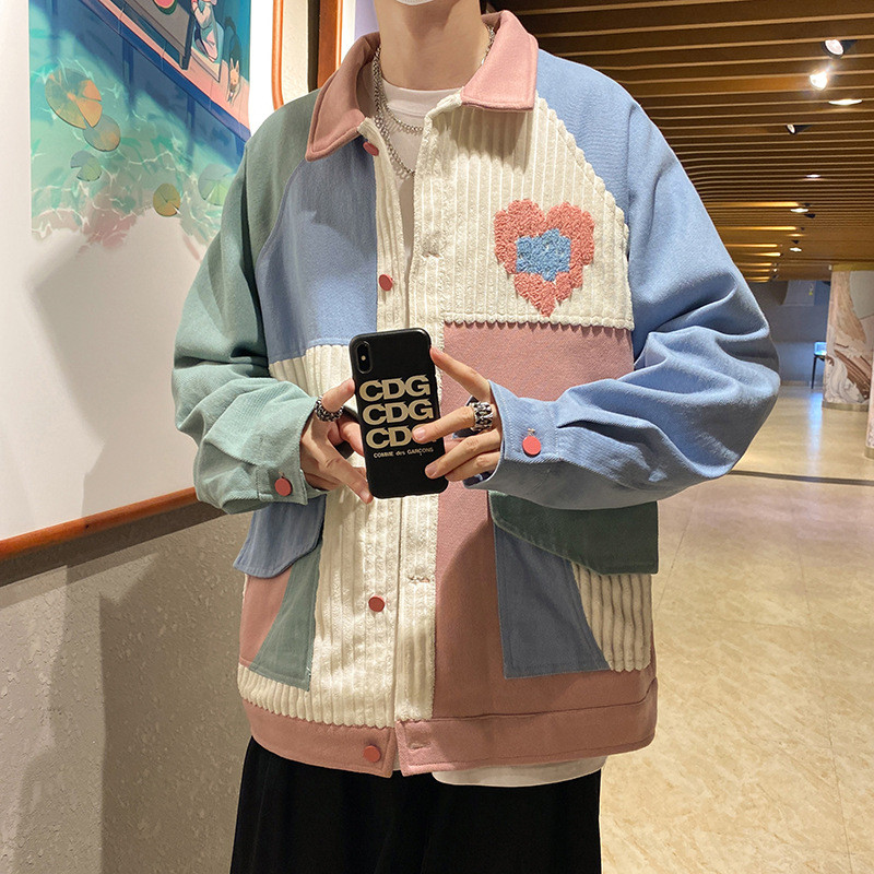 Jachetă de denim vintage de primăvară și toamnă pentru bărbați