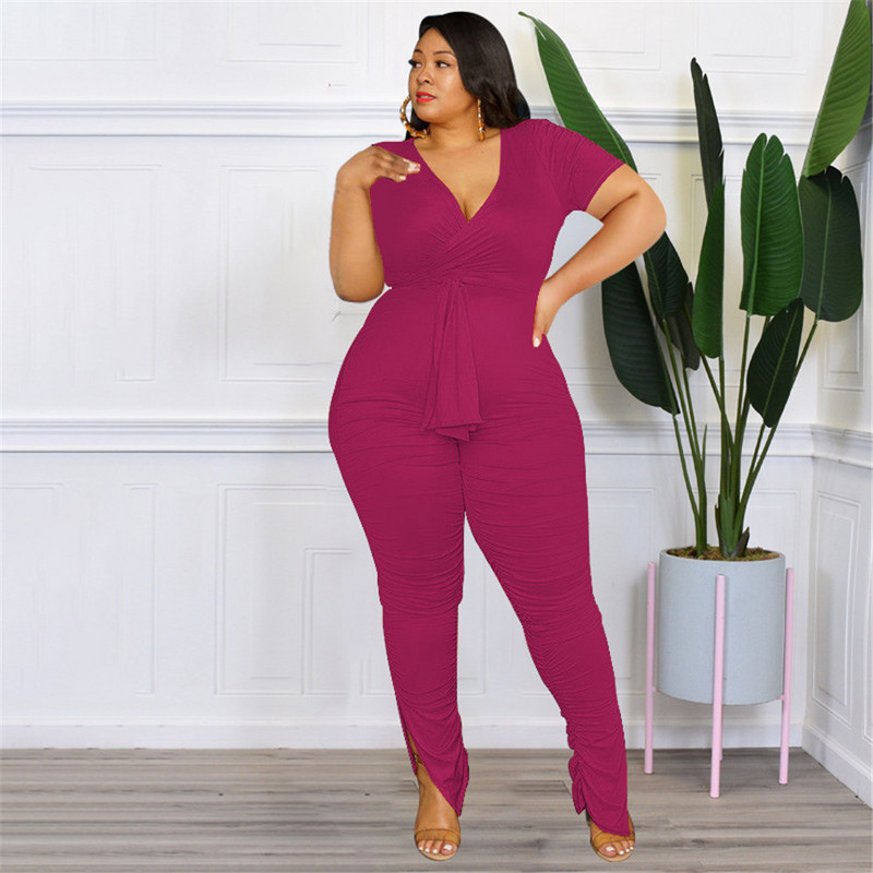Wmstar Plus Size Two Piece Outfits Γυναικεία Ρούχα Καλοκαιρινό Επίδεσμο Κορυφαίο στοιβαγμένο κολάν ασορτί Σετ Νέο χονδρικό Dropshipping