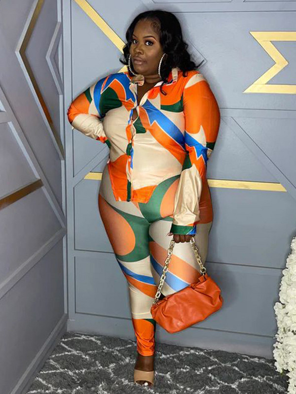 Wmstar Plus Size kétrészes ruhák Női őszi ruhák Nyomtatott felső nadrágok leggingsek hozzáillő szett Irodai női nagykereskedés dropshipping