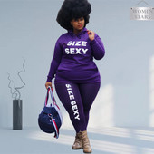 Hoodies Χειμερινά Ρούχα Φούτερ για Γυναικείες Σετ Φούτερ Plus Size Σετ αθλητικές φόρμες Letter Two Piece Outfits Χονδρική Dropshipping