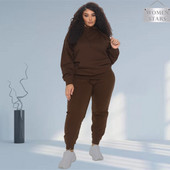 Γυναικεία Φούτερ Plus Size Φούτερ και φούτερ σετ δύο τεμαχίων Casual Jogger Αθλητικά χειμερινά ρούχα Χονδρική Dropshipping