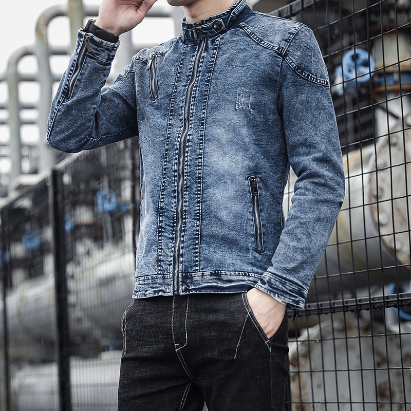 Alkalmi farmer dzsekik, nagyméretű kék dzsekik férfiaknak 2022 tavaszi őszi zseb divatos felsőruházati formatervezés