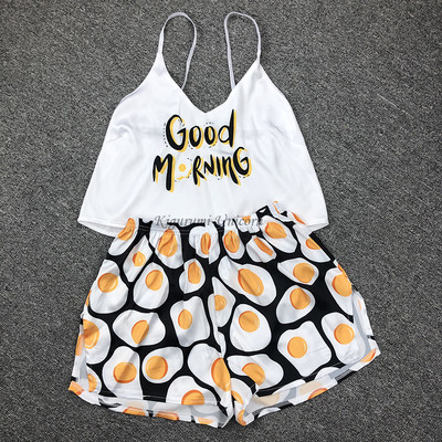 Γυναικεία ρούχα ύπνου Σέξι εσώρουχα σατέν δαντέλα σορτς καμιζόλα με λαιμόκοψη V σετ Πυτζάμες Πυτζάμες Γυναικεία σέξι ρούχα Μαύρα μονόχρωμα