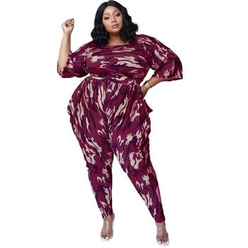 Camouflage Plus Size Σετ Φθινοπωρινά Ρούχα Γυναικεία Μακρυμάνικα Επάνω Τσέπες Cargo Παντελόνι Φούτερ Φόρμουλα Χονδρική Dropshipping