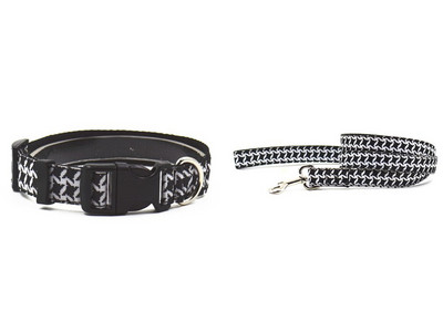 Ρυθμιζόμενο στυλ Houndstooth Νάιλον γιακά Σκύλου Λουρί Γιακά Σκύλου Επιλογή Μόλυβδου Εύκολη για μικρό μεσαίου μεγέθους σκύλο SL