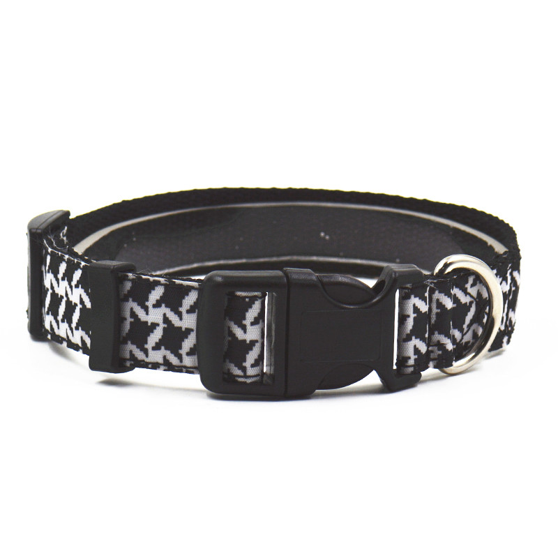 Ρυθμιζόμενο στυλ Houndstooth Νάιλον γιακά Σκύλου Λουρί Γιακά Σκύλου Επιλογή Μόλυβδου Εύκολη για μικρό μεσαίου μεγέθους σκύλο SL