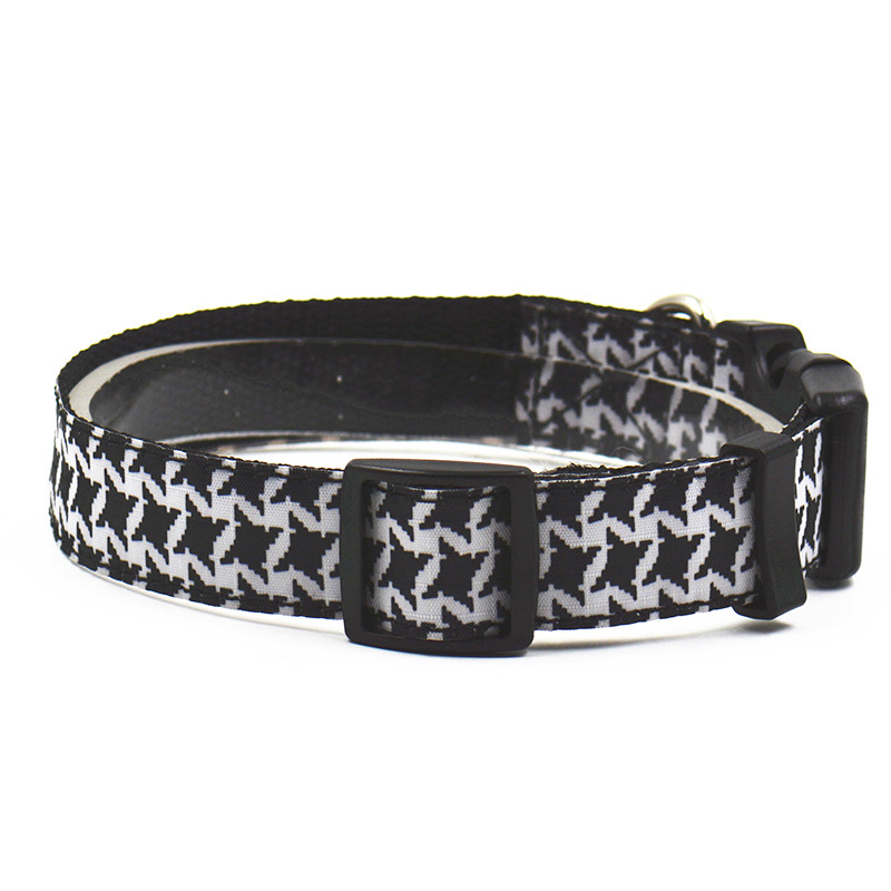 Ρυθμιζόμενο στυλ Houndstooth Νάιλον γιακά Σκύλου Λουρί Γιακά Σκύλου Επιλογή Μόλυβδου Εύκολη για μικρό μεσαίου μεγέθους σκύλο SL