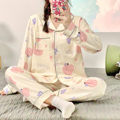 Άνοιξη Φθινοπωρινό κοστούμι πιτζάμες εγκυμοσύνης Μακρυμάνικο ζακέτες γαλουχίας Πουκάμισα+παντελόνι Σετ δύο τεμαχίων Σετ θηλασμού εγκυμοσύνης