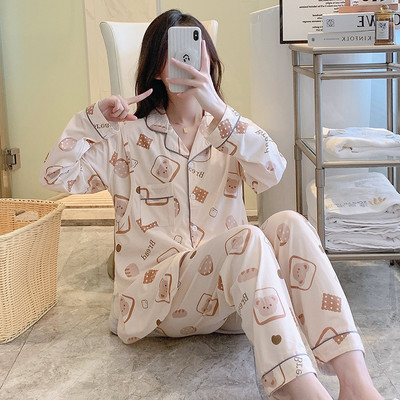 Άνοιξη Φθινοπωρινό κοστούμι πιτζάμες εγκυμοσύνης Μακρυμάνικο ζακέτες γαλουχίας Πουκάμισα+παντελόνι Σετ δύο τεμαχίων Σετ θηλασμού εγκυμοσύνης