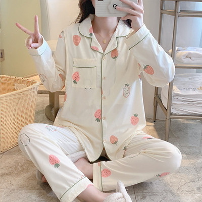 Άνοιξη Φθινοπωρινό κοστούμι πιτζάμες εγκυμοσύνης Μακρυμάνικο ζακέτες γαλουχίας Πουκάμισα+παντελόνι Σετ δύο τεμαχίων Σετ θηλασμού εγκυμοσύνης