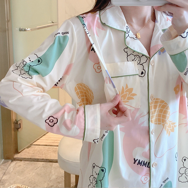 Άνοιξη Φθινοπωρινό κοστούμι πιτζάμες εγκυμοσύνης Μακρυμάνικο ζακέτες γαλουχίας Πουκάμισα+παντελόνι Σετ δύο τεμαχίων Σετ θηλασμού εγκυμοσύνης