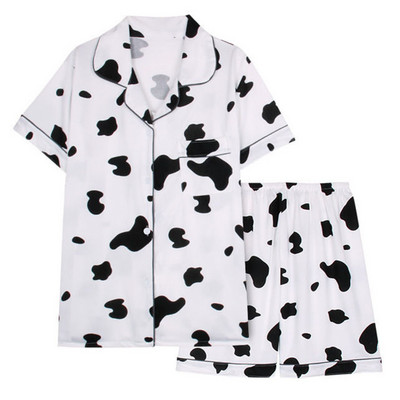 Pidžaamad, naiste pidžaamad, armsad lehmatrükiga pidžaamad, vabaaja mugavad koduriided, 2-osaline komplekt naiste magamisriided, suvised Dropshipping