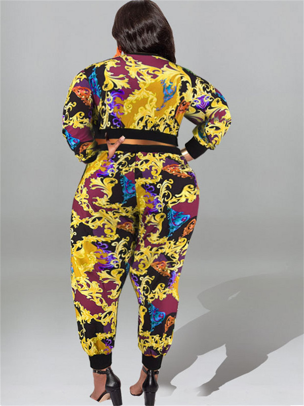 Wmstar Plus Size kaheosaline komplekt Naiste rõivad, pikkade varrukatega topid ja püksid, retuusid, sobituskomplektid, hulgimüük Dropshopping 2023