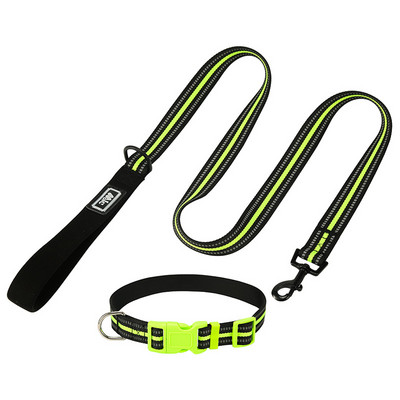 Σετ αντανακλαστικού γιακά και λουριών από νάιλον για μεσαίους και μεγάλους σκύλους Λουρί βόλτας με ταιριαστό λουρί, προσαρμοσμένο αξεσουάρ σκύλου