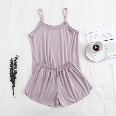 Pijamale FallSweet pentru femei Lenjerie sexy de culoare solidă Lenjerie de noapte de vară Set de pijamale de mărime mare, fără mâneci, 3XL